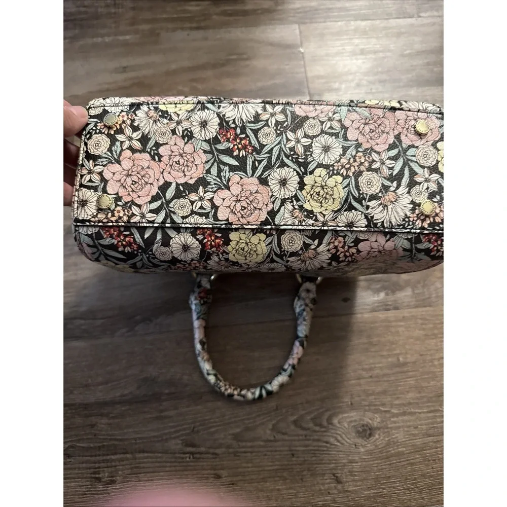 Karl Lagerfeld Paris Floral Women's Satchel  Rose Bag Purse NO CROSSBODY STRAP